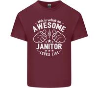 This Is What An Awesome Janitor Looks Like Uomo Cotone T-Shirt