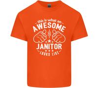This Is What An Awesome Janitor Looks Like Uomo Cotone T-Shirt
