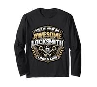 This is What An Awesome Locksmith Looks Like - Citazione Divertente Maglia a Manica