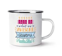 This Is What An Awesome Nonna Guarda Come Rétro Smalto Tazza - Divertente Regalo