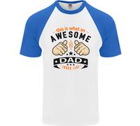 This Is What An Awesome Papà DA UOMO S/S Baseball T-Shirt