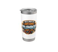This is What An Awesome Plumber Looks Like Divertente Citazione Divertente Bicchiere termico in acciaio inox doppia parete