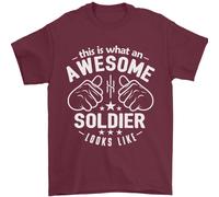 This Is What An Awesome Soldato Looks Like Uomo T-Shirt 100% Cotone