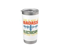 This Is What An Electrician Look Like Electrical Job Title Bicchiere termico in acciaio inox doppia parete