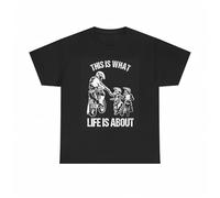 This Is What Lifes About Motocross Graphic T Shirt Retro Unisex Heavy Cotton Tee Black