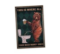 This Is Where All Your Beer Money Goes Cartello divertente idea regalo - per toilette e bagni - 20 x 30 cm Forex in 3 mm di spessore