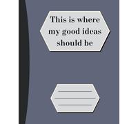 This Is Where My Good Ideas Should Be: Simple Composition Notebook | Medium Size | Blank Paper | Good For School (Kids, Children), College (Students), Work (Art, Drawing) | 120 Pages
