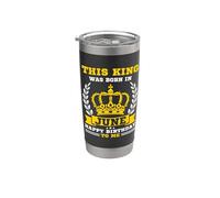 This King Was Born in June Divertente Giugno Compleanno Uomini Ragazzi Bicchiere termico in acciaio inox doppia parete