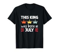 This King Was Born - July Birthday Maglietta
