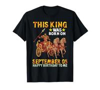 This King Was Born On Settembre 05 Happy Birthday To Me You Maglietta