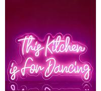 This Kitchen is For Dancing Neon Sign Pink LED Kitchen Wall Decor USB Powered dimmerabile cucina citazione luce divertente cartello cucina per casa ristorante & bar Decor