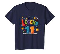 This Legend Is Now 11 - Regalo di Compleanno per 11 Anni Maglietta, Bambini, Navy, 8 Anni