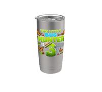 This Little Bug Hunter is 3 Years Old Bug 3rd Birthday Party Bicchiere termico in acciaio inox doppia parete