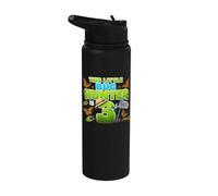 This Little Bug Hunter is 3 Years Old Bug 3rd Birthday Party Stainless Steel Insulated Water Bottle