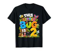 This Little Bug Is 2 Years Old Insect 2nd Birthday Party Maglietta