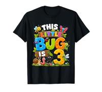 This Little Bug Is 3 Years Old Insect 3rd Birthday Party Maglietta