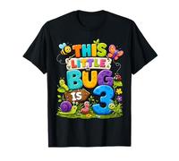 This Little Bug Is 3 Years Old Insect 3rd Birthday Party Maglietta