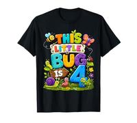 This Little Bug Is 4 Years Old Insect 4th Birthday Party Maglietta