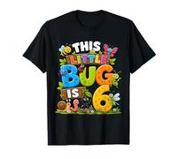 This Little Bug Is 6 Years Old Insect 6th Birthday Party Maglietta