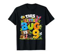 This Little Bug Is 9 Years Old Insect 9th Birthday Party Maglietta