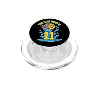 This Little Fisher Is 11 Anni Ragazza Ragazzo Compleanno Pesca PopSockets PopGrip per MagSafe