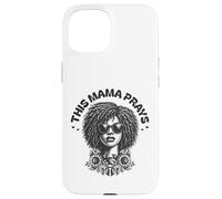 This Mama Prays Stylish Womens Religious Faith Floral Custodia per iPhone 15