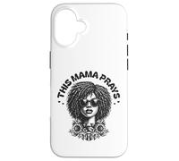 This Mama Prays Stylish Womens Religious Faith Floral Custodia per iPhone 16