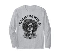 This Mama Prays Stylish Womens Religious Faith Floral Maglia a Manica