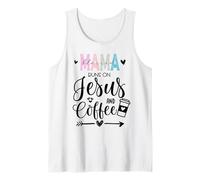 This Mama Runs on Coffee Jesus Praying Mama Coffee Jesus Mom Canotta