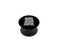 This Mama Runs On Jesus And Coffee PopSockets PopGrip Adesivo