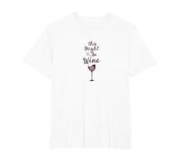 This Might Be Wine: Spiritoso Wine Lovers Citazione Maglietta, Uomo Taglie Grandi, Bianco, 3X Tall