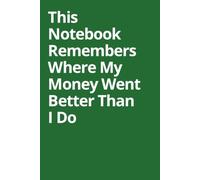 This Notebook Remembers Where My Money Went Better Than I Do: 6 x 9 Expense Tracker, Log Book, Money Management, Budgeting Notebook - Funny Smart ... Office Coworkers, Employees, Family, Friends