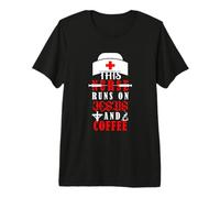 This Nurse Runs On Jessus And Coffee Funny Nursing Nurses Maglietta Premium