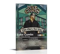 This One's for You Luke Combs - Poster decorativo moderno, minimalista, impermeabile, facile da pulire, per soggiorno, camera da letto, sfondo da parete per migliorare lo stile 60 x 90 cm, stile