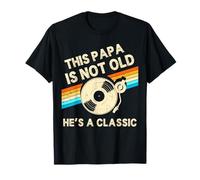 This Papa Is Not Old Hes A Classic retrò Birthday Vinyl Maglietta