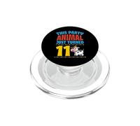 This Party Animal Just Turned 11 Anni Mucca Tema Compleanno PopSockets PopGrip per MagSafe