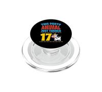 This Party Animal Just Turned 17 Anni Mucca Tema Compleanno PopSockets PopGrip per MagSafe