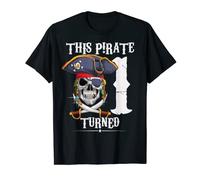 This pirate turned 1 anno bimba 1° compleanno 2021 Maglietta
