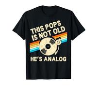 This Pops Is Not Old Hes Analogico Fathers Day Retro Vinile Maglietta