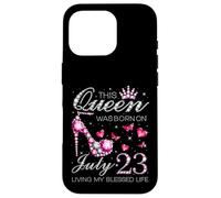 This Queen Was Born on July 23 Living My Blessed Life Custodia per iPhone 16 Pro