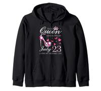 This Queen Was Born on July 23 Living My Blessed Life Felpa con Cappuccio