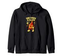 This Sauce is Slaps Funny Hot Sauce Bottle Meme cibo piccante Felpa con Cappuccio