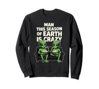 This Season of Earth Is Crazy Aliens Popcorn Meme Felpa
