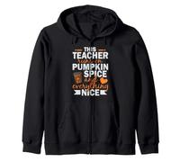 This Teacher Runs on Pumpkin Spice Funny Halloween Costume Felpa con Cappuccio