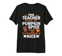 This Teacher Runs on Pumpkin Spice Funny Halloween Costume Maglietta Premium