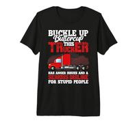 This Trucker Has Anger Issues And A Serious Fun Truck Driver Maglietta Premium