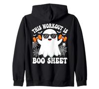 This Workout Is Boo Foglio Divertente Fantasma Halloween Felpa con Cappuccio