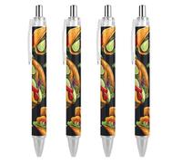 THisdownd Tacos Penna a sfera retrattile inchiostro nero 0,5 mm penne a punta fine forniture per ufficio