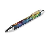 THisdownd Tree And Life Penna a sfera colorata incandescente retrattile 0,5 mm scrittura liscia inchiostro nero punta a sfera per prendere appunti accessori per ufficio 1 PZ