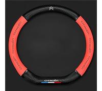 ThisgA Coprivolanti in Pelle Auto Fibra Carbonio,per Citroen ami AMI Xsara Picasso Berlingo C1 C2 C3 Aircross C4 Accessori Protezione Car Resistenti all'Usura Antiscivolo Traspiranti,B/Red-D Shape